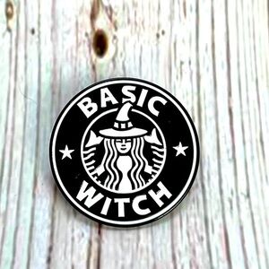 Fun Basic Witch Quote Enamel Pin Brooch